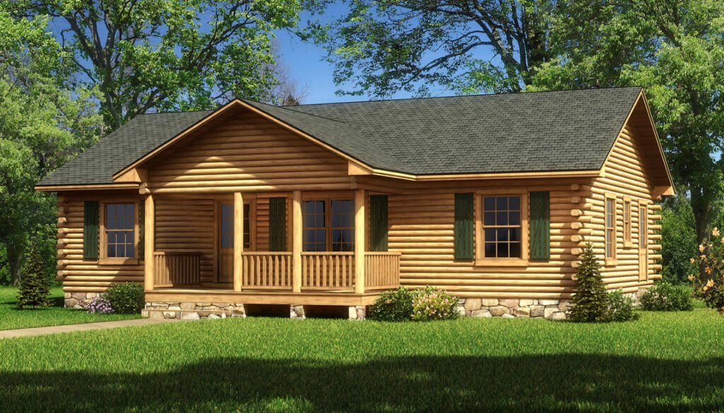 Charming Log Cabin With This New And Cozy Amish Built